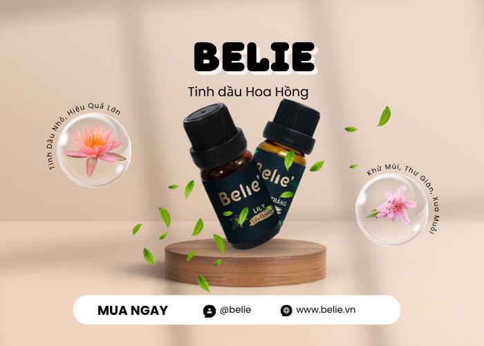 Tinh dầu thiên nhiên Belie diệu nhẹ, ấm áp, dễ chịu
