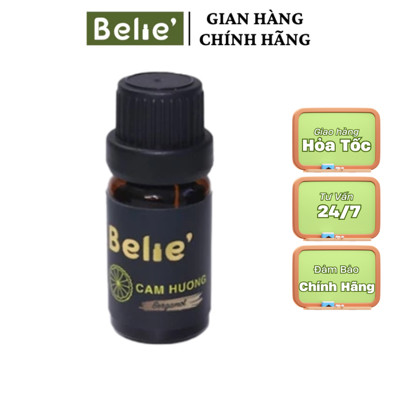 Tinh Dầu Cam Hương 10ml, 100ml Belie’ – Bergamot Essential Oil Nguyên Chất, Xông Thơm, Khử Mùi, Nguyên Liệu Mỹ Phẩm