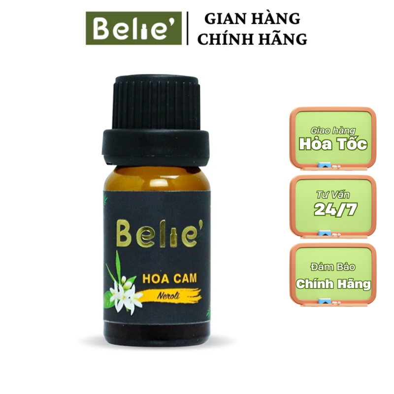 Tinh Dầu Hoa Cam 10ml, 100ml Belie’ – Orange Blossom Essential Oil Nguyên Chất, Xông Phòng, Khử Mùi, Thư Giãn, Nến Thơm